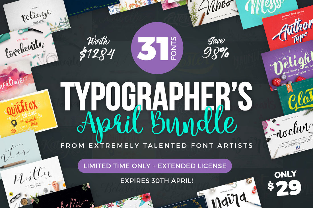 Typographer's April Dream Bundle - Only $29