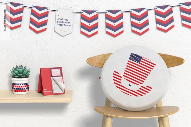 Free 4Th Of July Celebration Decor Scene Mockup Psd – DreamBundles