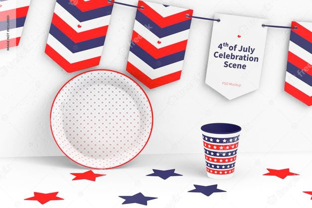Free 4Th Of July Celebration Scene Mockup, Front View Psd – DreamBundles