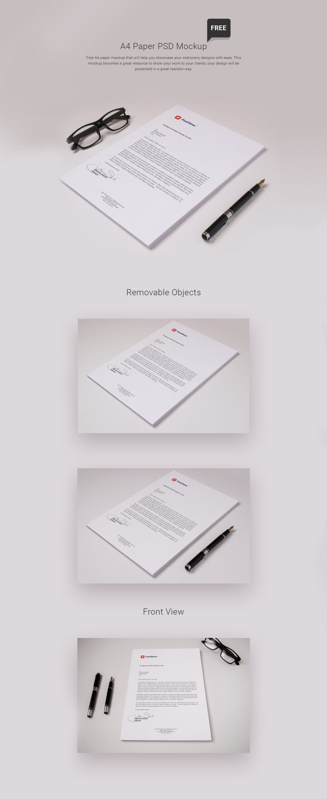 Free A4 Paper Psd Mockup – DreamBundles