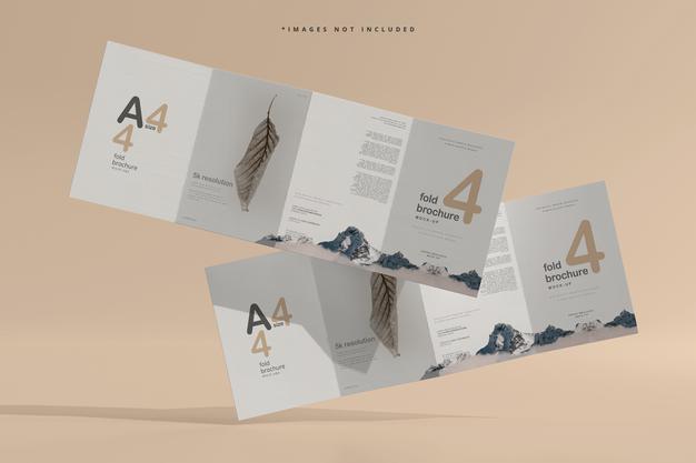 Free A4 Size Four Fold Brochure Mockup Psd – DreamBundles