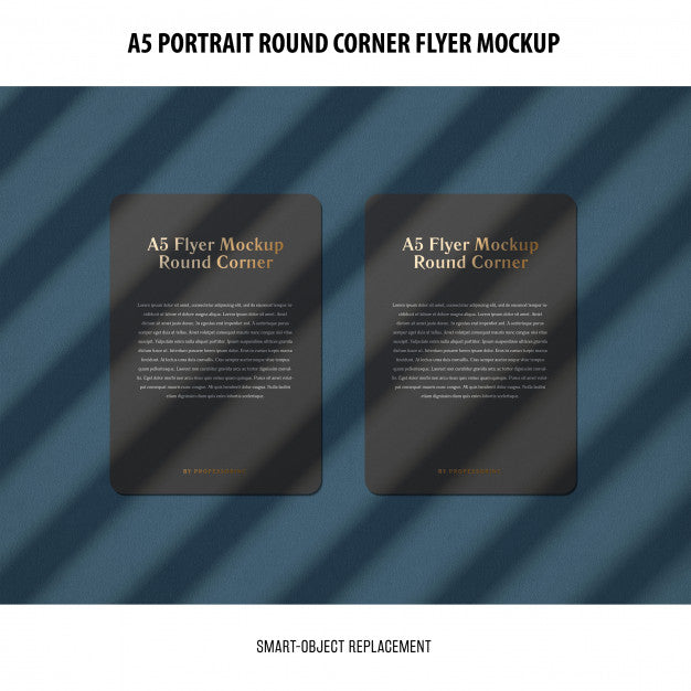 Free A5 Round Corner Flyer Mockup Psd – DreamBundles