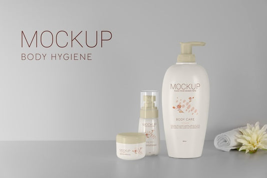 Free Beautiful Hygiene Product Packaging Mockup Psd