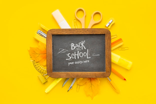Free Flat Lay Back To School Elements Assortment Mock-Up Psd – DreamBundles