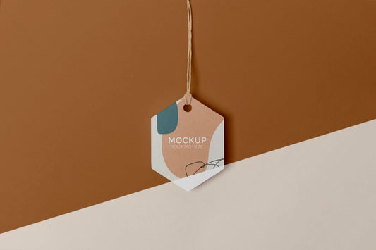 Free Flat Lay Product Tag Mock-Up Psd