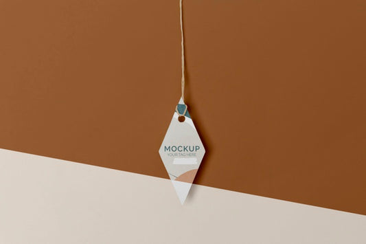 Free Flat Lay Product Tag Mock-Up Psd