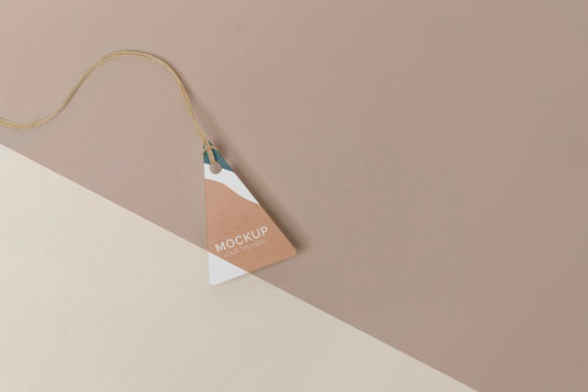 Free Flat Lay Product Tag Mock-Up Psd