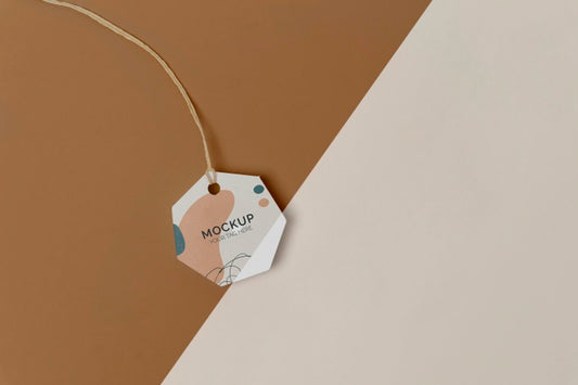 Free Flat Lay Product Tag Mock-Up Psd
