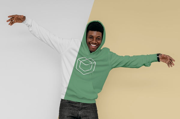 Free Front View Of Smiley Man In Hoodie Psd