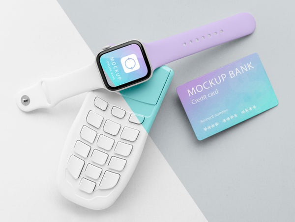 Free Mock-Up E-Payment With Smartwatch Psd