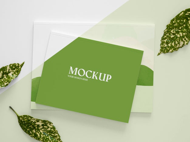 Free Nature Magazine Cover Mock-Up With Leaves Arrangement Psd ...