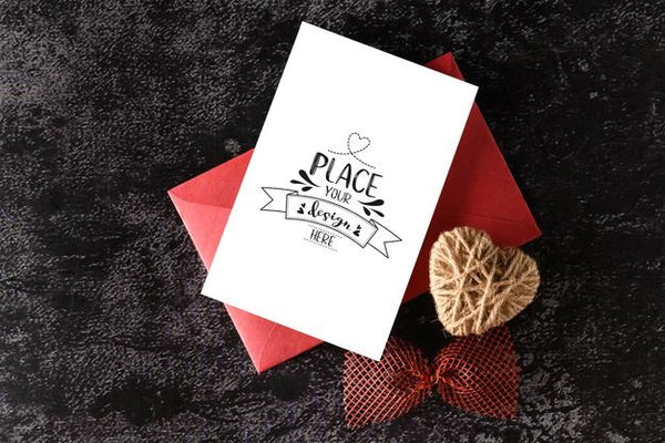 Free Photo Of Card With Place For Writing Message For Lover Psd