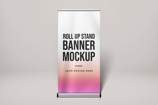 Free Roll Up Stand Banner Mockup