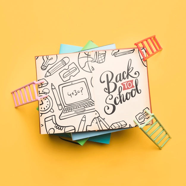 Free Top View Back To School With Open Notebook Psd – DreamBundles