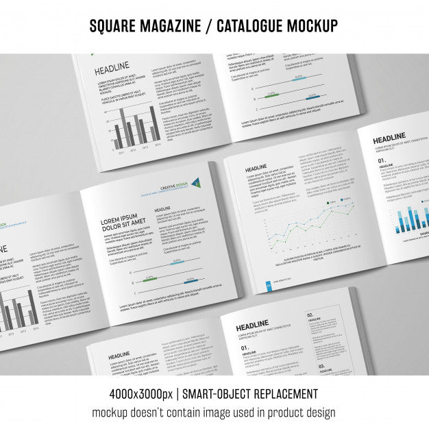 Free Various Square Magazine Or Catalogue Mockups Psd – DreamBundles