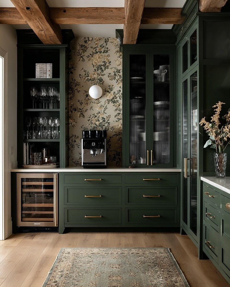 15. Fresh Dark Green Kitchen Ideas