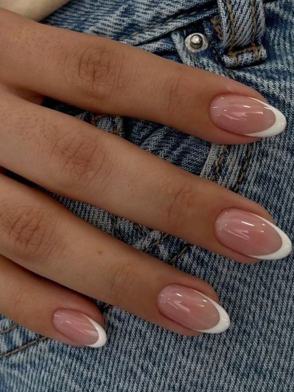 15 Simple French Nail Ideas with Soft Pink Bases