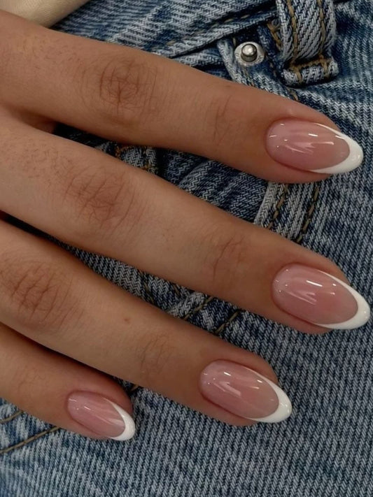 15 Simple French Nail Ideas with Soft Pink Bases