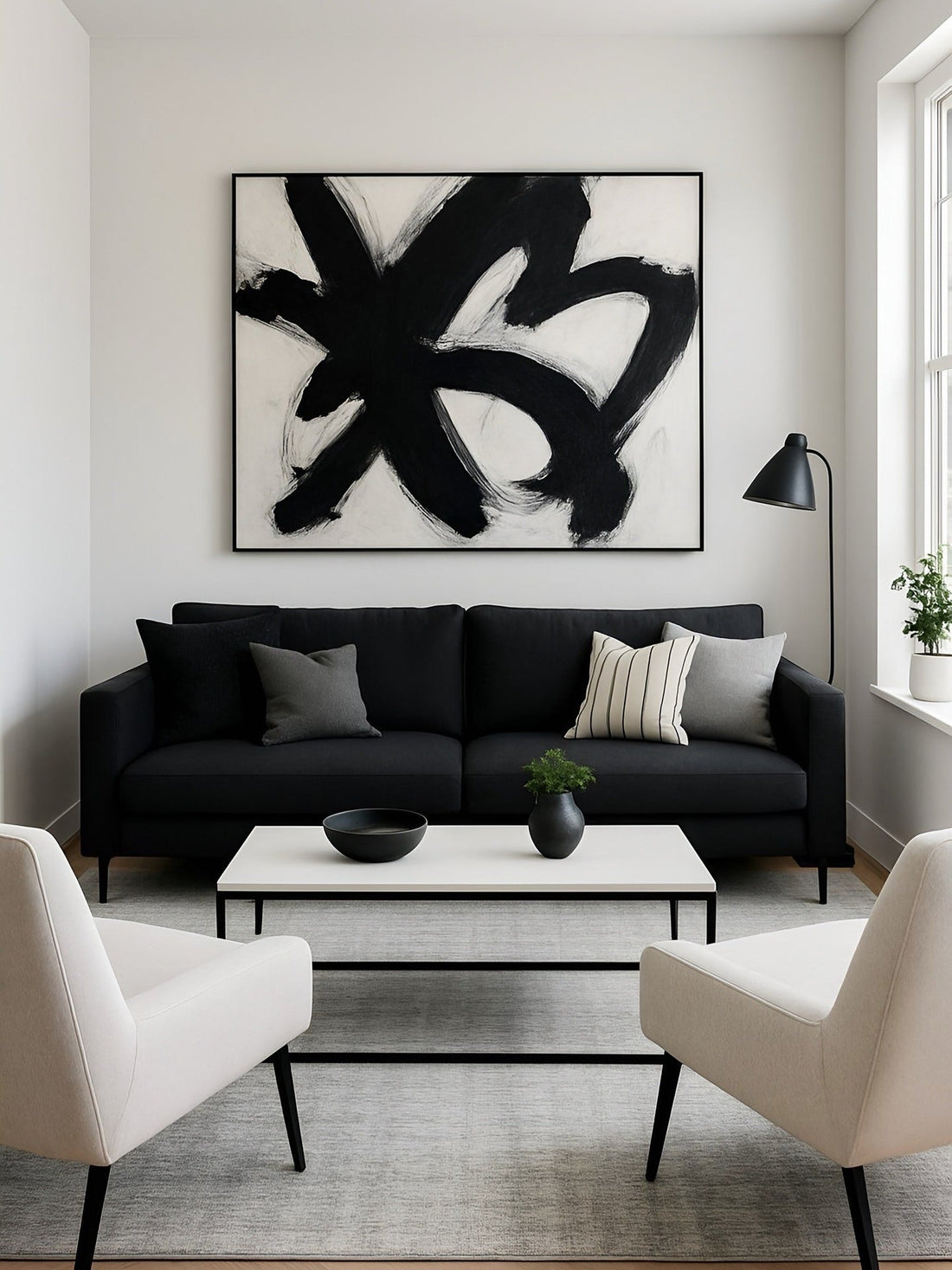 15 Dreamy Grey, Black and White Living Room Ideas 2026