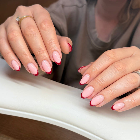 15 Elegant Red Tip Nail Ideas