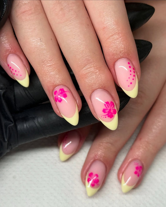 15 Eye-Catching Pink Flower Nail Ideas for 2025