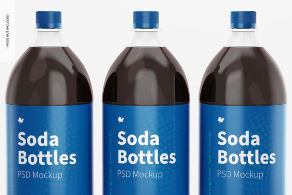 Free 1.5L Soda Bottles Mockup Psd