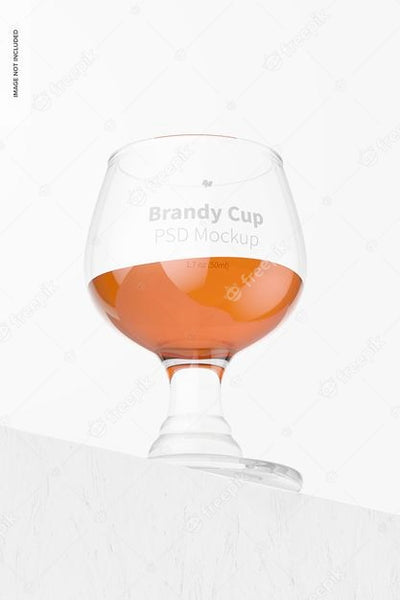 Free 1.7 Oz Glass Brandy Cup Mockup Psd