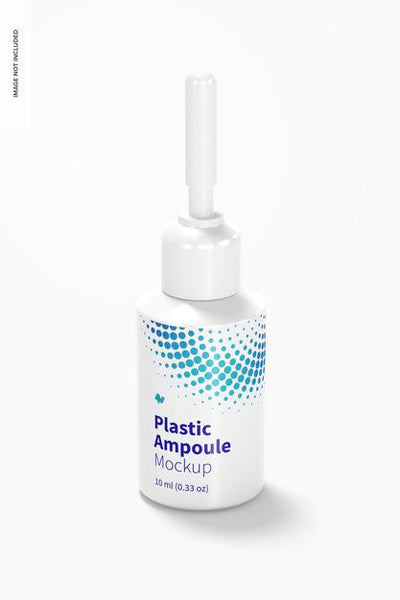 Free 10 Ml Plastic Ampoule Mockup Psd