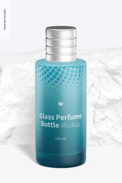 Free 100 Ml Glass Perfume Bottle Mockup, Front View Psd