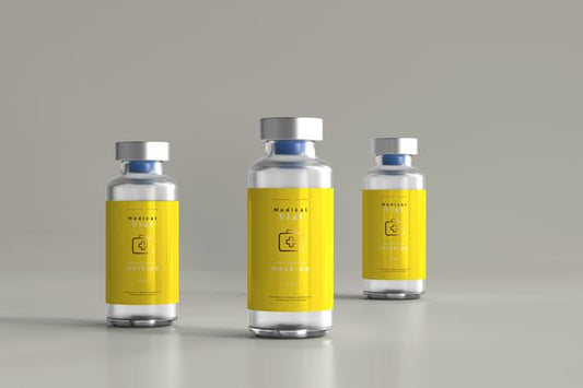 Free 10Ml Vial Bottle Mock Up Psd