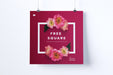 Free 1:1 Square Hanging Poster Mockup