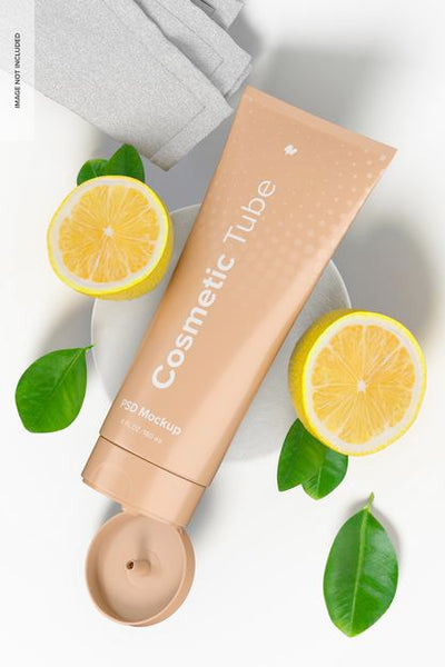 Free 180 Ml Cosmetic Tube Mockup Psd