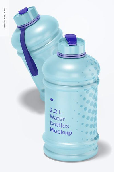 Free 2.2 L Water Bottles Mockup Psd