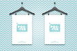 Free 2 Posters Hanging On Hangers Mockup