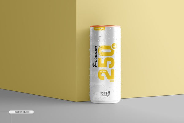 Free 250Ml Soda Can Mockup Psd