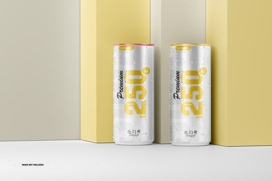 Free 250Ml Soda Cans Mockup Psd