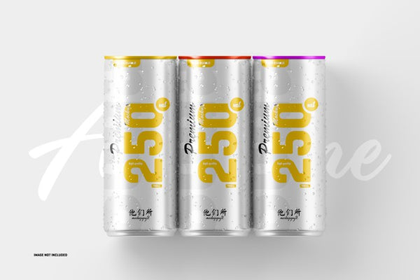 Free 250Ml Soda Cans Mockup Psd