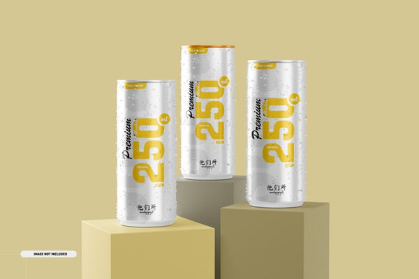 Free 250Ml Soda Cans Mockup Psd