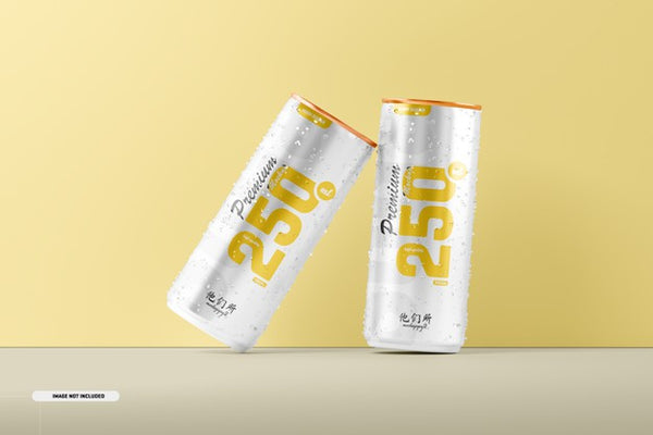 Free 250Ml Soda Cans Mockup Psd