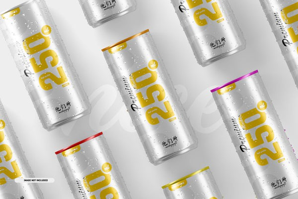 Free 250Ml Soda Cans Mockup Psd