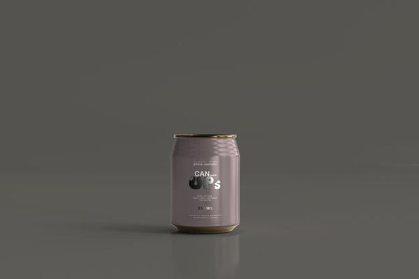 Free 250Ml Stubby Soda Can Mockup Psd