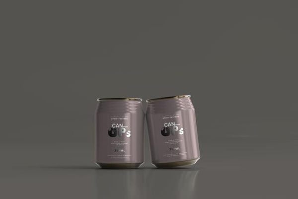 Free 250Ml Stubby Soda Can Mockup Psd