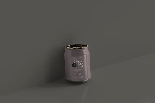 Free 250Ml Stubby Soda Can Mockup Psd