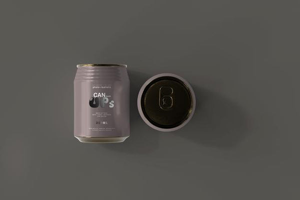 Free 250Ml Stubby Soda Can Mockup Psd