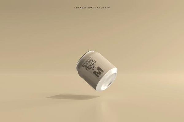 Free 250Ml Stubby Soda Or Beer Can Mockup Psd