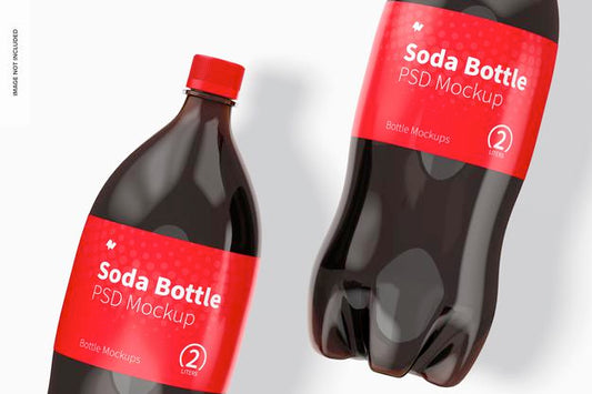 Free 2L Soda Bottles Mockup Psd
