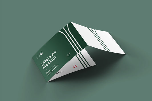 Free 3-Fold Landscape Brochure Mockup