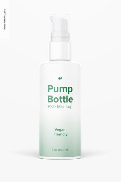 Free 3 Oz Pump Bottle Mockup Psd