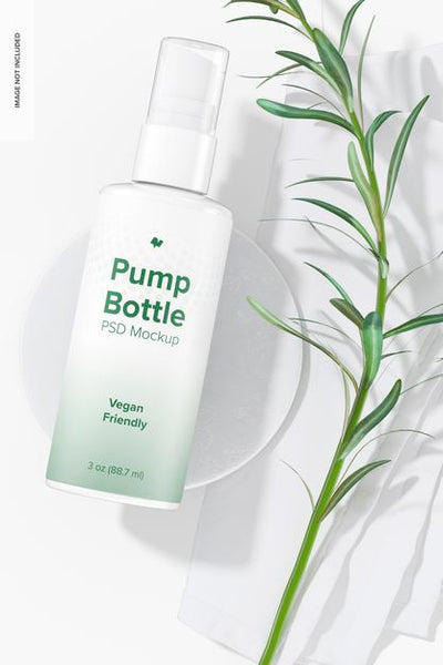 Free 3 Oz Pump Bottle Mockup Psd