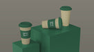 Free 3 Paper Coffee Cups Presentation Mockup Psd